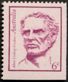 Australia-1970-Famous-Australians-III-6-cent-purple-pink-P15x14-Adam-Lindsay-Gordon