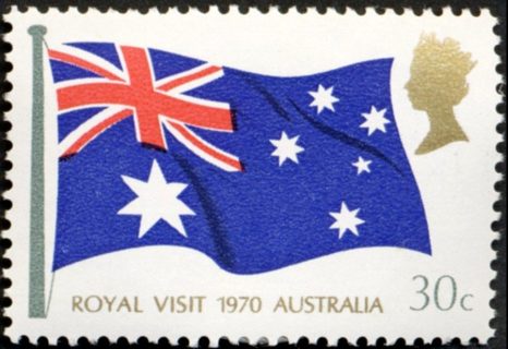 Australia-1970-Royal-Visit-30-cent-Multi-P13-50-Australian-Flag