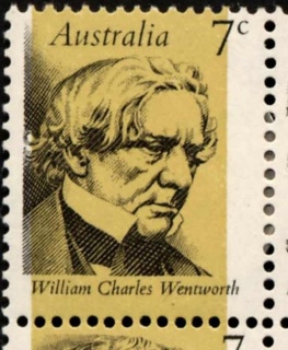 Australia-1973-Famous-Australians-V-7-cent-yellow-bistre-black-P15x14-William-Wentworth