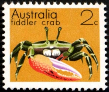 Australia-1973-Marine-Life-Gemstones-2-cent-Multi-P14x15-Fiddler-Crab