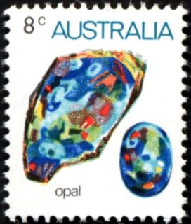 Australia-1973-Marine-Life-Gemstones-8-cent-Multi-P15x14-Opal