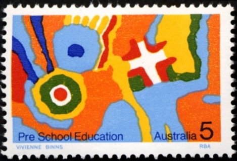 Australia-1974-Australian-Education-definitives-5-cent-Multi-P13-50-Drawing-by-child