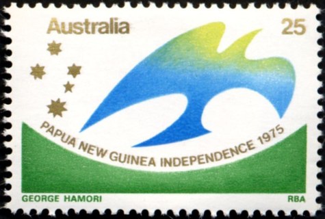 Australia-1975-Papua-New-Guinea-Independence-25-cent-Multi-P13-50-Freedom-