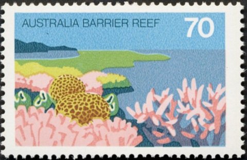 Australia-1976-Australian-Scenes-70-cent-Multi-P15x14-Barrier-Reef