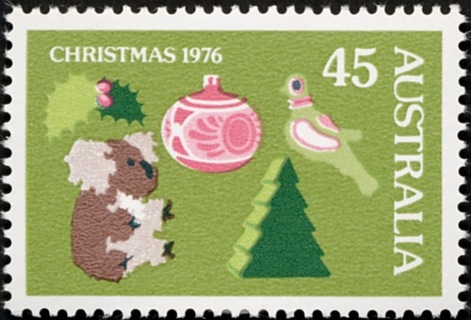 Australia-1976-Christmas-45-cent-Multi-P13-50-Toy-Koala