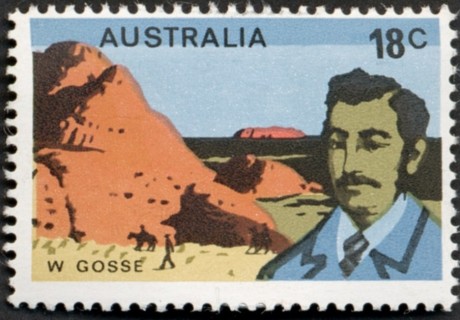 Australia-1976-Explorers-of-the-nineteenth-century-18-cent-Multi-P13-50-William-Gosse