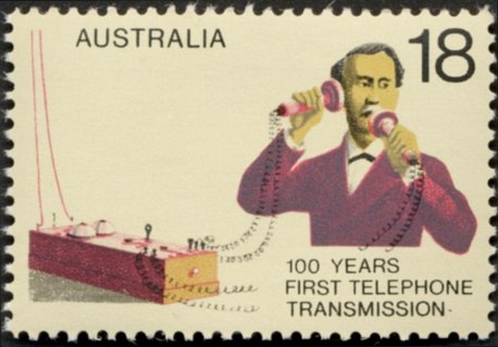 Australia-1976-Telephone-Centenary-18-cent-Multi-P13-50-Man