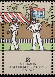 Australia-1977-Australia-England-Test-Centenary-of-Cricket-18-cent-Multi-P13-50-Fielders