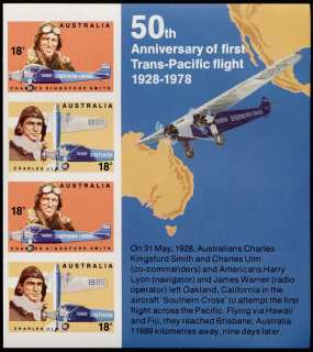 Australia-1978-Early-Australian-Aviators-3-x-18-cent-Multi-P15-50-Mini-sheet