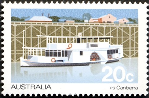 Australia-1979-Ferries-and-Murray-River-Steamers-20-cent-Multi-P15x14-P-S-Canberra-SG704