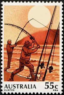 Australia-1979-Fishing-55-cent-black