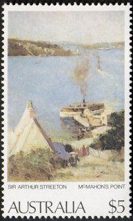 Australia-1979-Paintings-5-dollar-Multi-P14-50-Painting-McMahons-Point-by-Sir-Arthur-Streeton