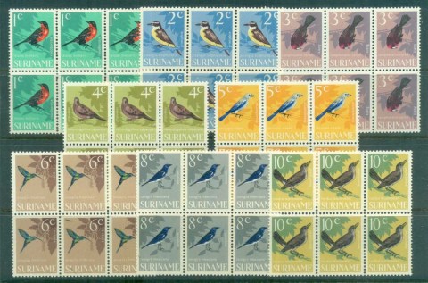 Surinam-1966-Birds-Blk-6-MUH