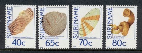 Surinam-1982-Philexfrance-MUHSurinam-1984-Local-Seashells-MUH