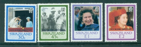 Swaziland-1987 QEII 40th Wedding Anniv Op