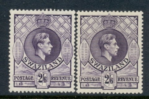 Swaziland-1938-KGV-Shield-2-6d-2xshades-MLH