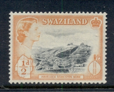 Swaziland-1956-QEII-Pictorials-Asbestos-Mine-0-5d-MUH