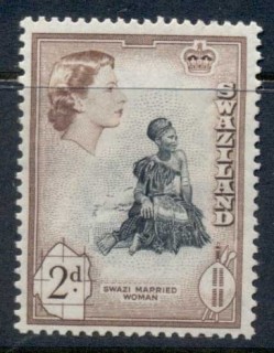 Swaziland-1956-QEII-Pictorials-Married-Woman-2d-MLH