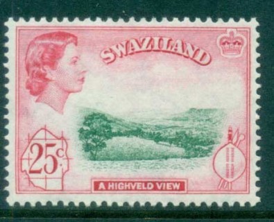 Swaziland-1961-QEII-Pictorial-Decimal-25c-MLH