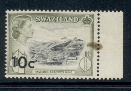 Swaziland-1961-QEII-Pictorials-Surcharges-10c-on-1-stain-MUH