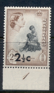 Swaziland-1961-QEII-Pictorials-Surcharges-2-5c-on-2d-MUH