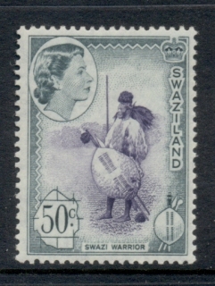 Swaziland-1961-QEII-Pictorials-decimal-50c-MLH