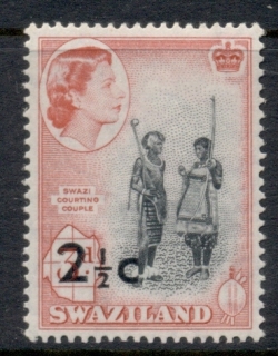 Swaziland-1961-QEII-Pictorials-decimal-opt-2-5c-on-3d-TyI-MLH