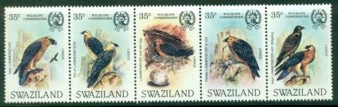 Swaziland-1983-Wildlife-Conservation-Bearded-Vulture-bird-MUH