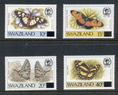 Swaziland-1990-Insects-Butterflies-Surch-4-5-no-15c-on-45c-MUH