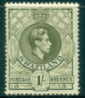 Swaziland-1938-KGVI-Portrait-1sh-olive-green-MLH