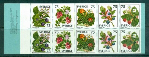 Sweden-1977-Wild-Berries-booklet-MUH-lot83993