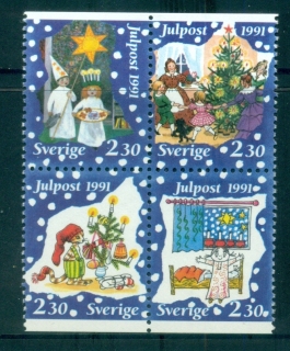 Sweden-1991-Xmas-Blk-4-MUH-lot84162