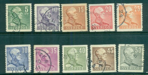 Sweden-1940-42-King-Gustaf-V-FU-lot83781