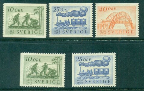 Sweden-1956-Centenary-of-Swedish-Railroads-MH-lot83822