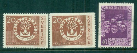 Sweden-1960-World-Refugee-Year-MH-FU-lot83830