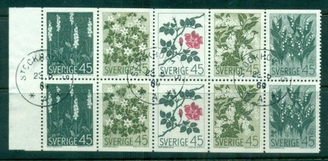 Sweden-1968-Nordic-Flowers-booklet-pane-FU-lot83872