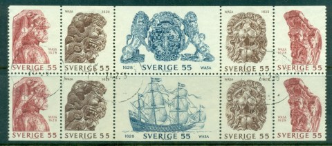 Sweden-1969-Salvaging-of-Warship-Wasa-booklet-pane-FU-lot83890