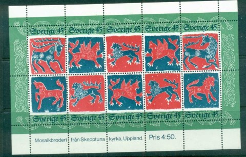 Sweden-1974-Woolen-Quilt-Sheet-10-MUH-lot83949