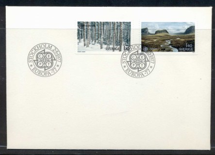 Sweden-1977-Europa-Landscapes-FDC