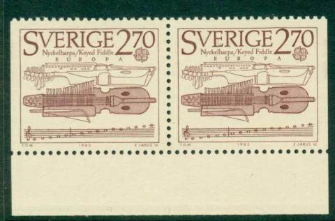 Sweden-1985-2-70-kr-Europa-Perf-3-sides-Pair-MUH-Lot15915