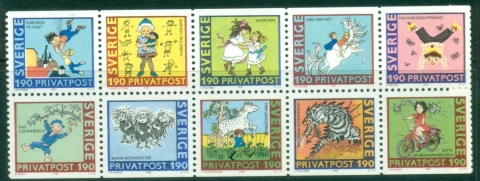 Sweden-1987-Discount-Stamps-The-80th-Anniversary-of-the-Birth-of-Astrid-Lindgren-1907-2002-MUH