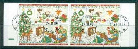 Sweden-1989-Xmas-booklet-CTO-lot84136