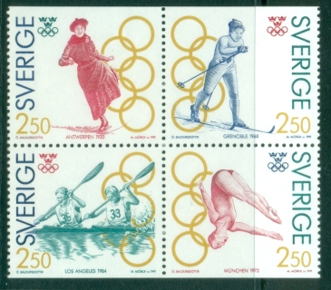 Sweden-1991-Olympic-Gold-booklet-pane-MUH