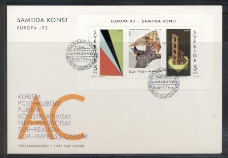 Sweden-1993-Europa-Modern-Art-MS-FDC