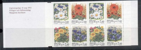 Sweden-1993-Flowers-booklet-MUH