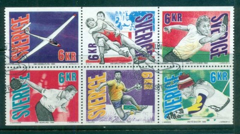 Sweden-1993-Sports-Championships-booklet-pane-FU-lot84172