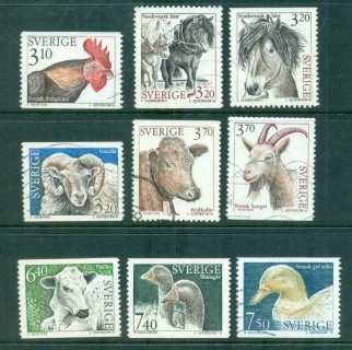 Sweden-1994-95-Domestic-Animals-FU-lot84185