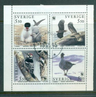 Sweden-1994-WWF-Sea-Birds-booklet-pane-FU-lot84196