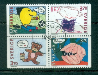 Sweden-1995-Greetings-blk-4-FU-lot84206