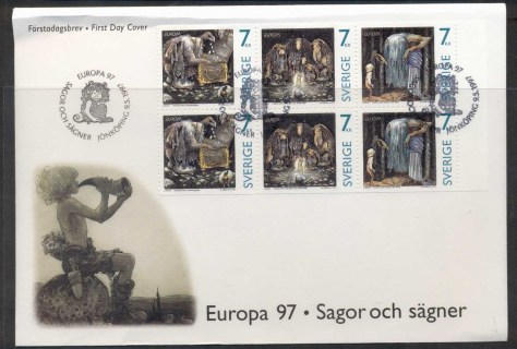 Sweden-1997-Europa-Myths-legends-booklet-pane-FDC